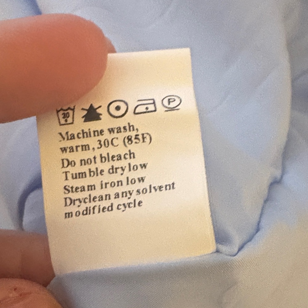 Light Blue Maxi Sundress with Navy Trim - Picture 12 of 14